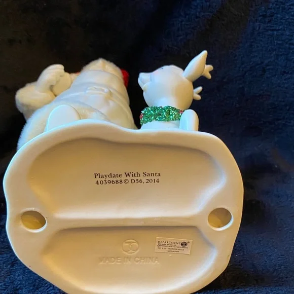 Snow babies Playdate with Santa Department 56 Figurine w/Reindeer RARE sold out - Picture 3 of 5